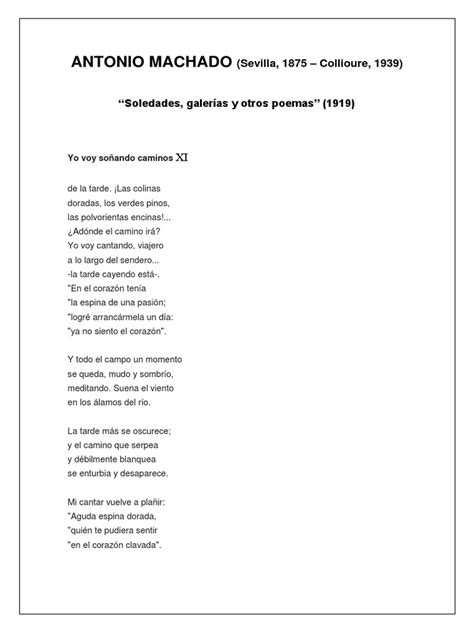 Antonio Machado Poemas Pdf Naturaleza