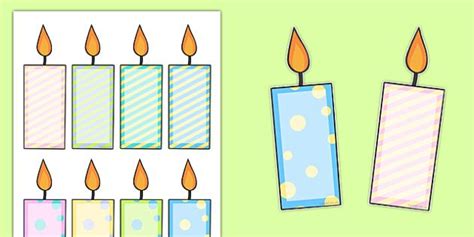 Free Printable Birthday Candles For Bulletin Board
