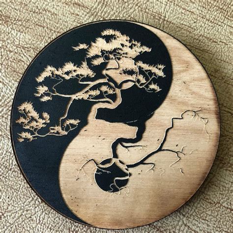 Painted Yin Yang Tree Of Life Magnet Yin Yang Art Yin Yang Tattoos