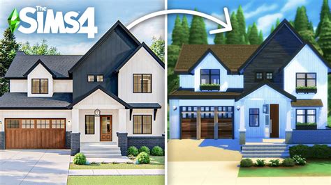 Modern Farmhouse Real To Sims Sims 4 Speed Build Youtube
