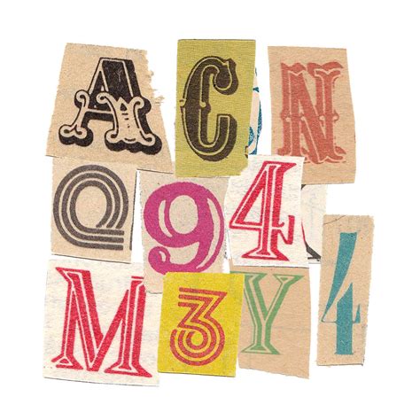 142 Retro Magazine Cutout Letters (PNG Transparent) | OnlyGFX.com