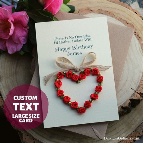 Romantic Birthday Card For Husband With Name Luxury Large Etsy Uk Diy Birthday Card For