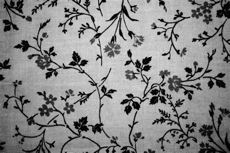 Free Picture Black White Floral Print Textil Fabric Texture