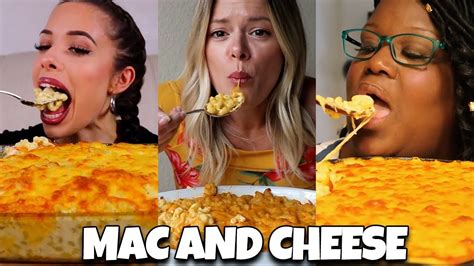 Asmr Mac And Cheese Mukbang Compilation Mac And Cheese Asmr Satisfying Eating Sounds Youtube