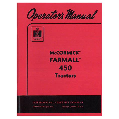 Rep103 Operators Manual Farmall 450