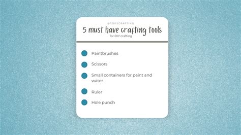 5 Must Have Crafting Tools