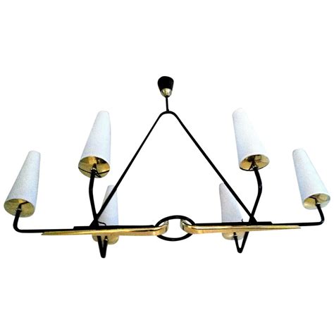 Gorgeous French Mid Century Modern Lunel Chandelier Large Size At 1stdibs