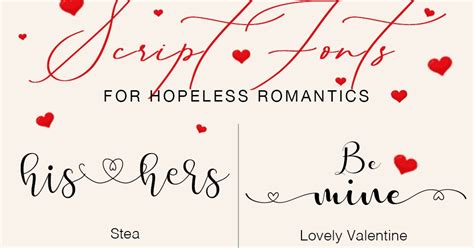 Free Valentines Day Fonts For Hopeless Romantics