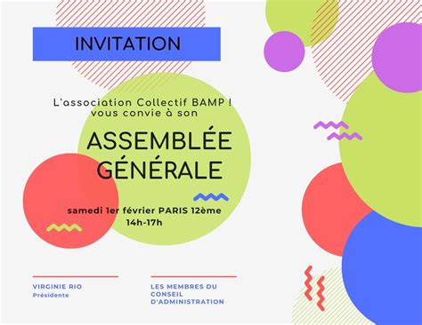 invitation à l assemblée générale de l association bamp
