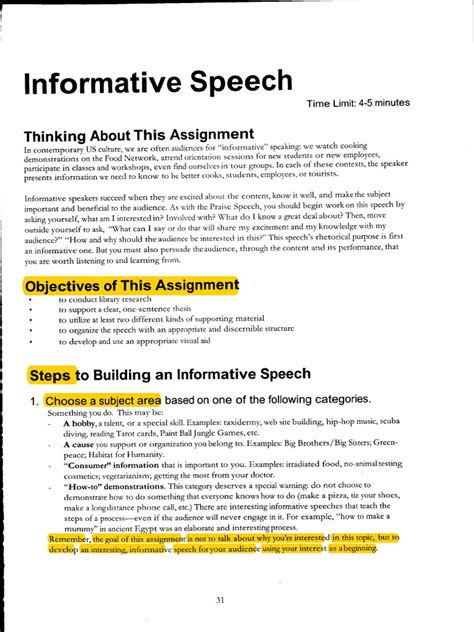 We value excellent academic writing and strive to provide outstanding essay writing service each and every time you place an order. Informative Speech Outline | Public Speaking | Wellness