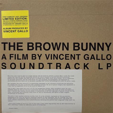 Vincent Gallo The Brown Bunny Motion Picture Soundtrack LP Vinyl Album Comets Café
