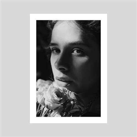 Black And White Close Up Portrait Of A Girl An Art Print By Kseniya Lokotko Inprnt