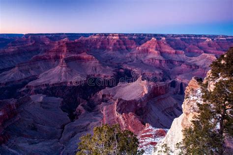 Grand Canyon Village At Dusk Stock Image Image Of Rock Wilderness