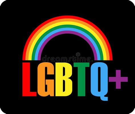 lgbtq logo with rainbow symbol vector symbol of lgbt pride community stock vector