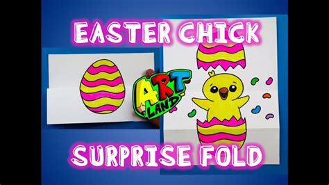 How To Draw An Easter Chick Surprise Fold Youtube