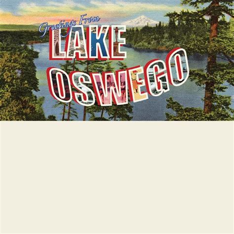 Greetings From Lake Oswego Beach Towel Lake Oswego Preservation Society