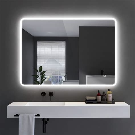 Sbagno 1000 X 700 Mm Led Illuminated Bathroom Bluetooth Mirror Ip44 Rated Rectangular Backlit