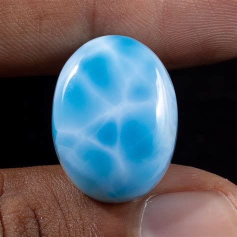 A One Quality Natural Larimar Gemstone Oval Shape Blue Larimar Etsy