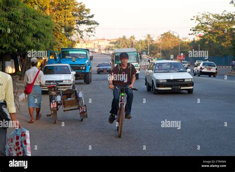 Street Scene In Rangoon Yangon Burma Myanmar Stock Photo Alamy