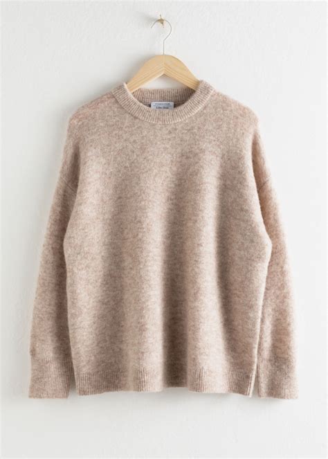Oversized Alpaca Blend Relaxed Sweater In 2020 Relaxed Sweater