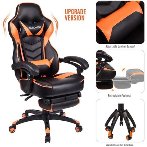 4.7 out of 5 stars. ELECWISH Racing Style Reclining Gaming Chair High Back ...