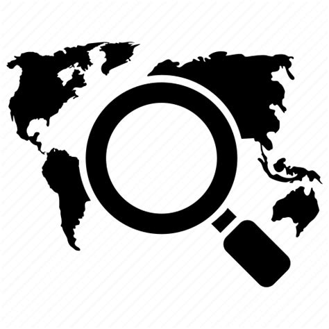 Global search, internet exploration, map search, search location, web search icon