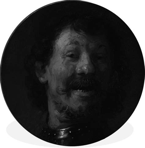 Lhomme Qui Rit Peinture De Rembrandt Van Rijn En Noir Et Blanc