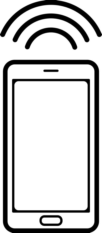 Mobile Phone With Connection Signal Svg Png Icon Free Download 11199