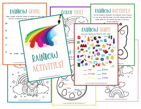 Rainbow Worksheet Kindergarten
