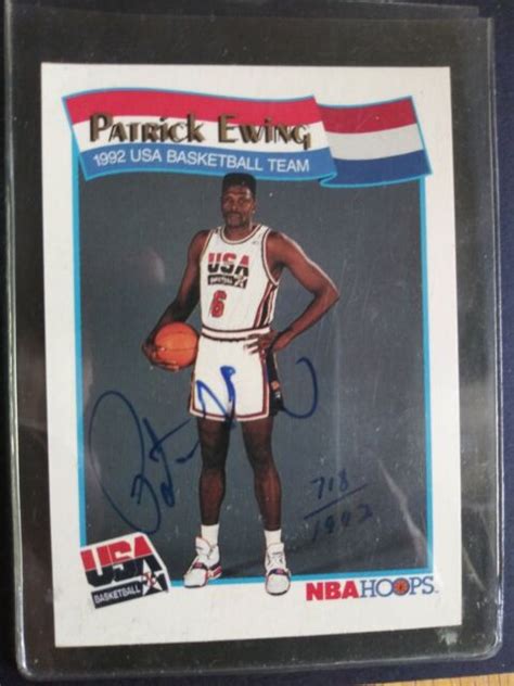 Patrick Ewing Signed Usa Basketball Dream Team 1992 Nba Limited Card Ebay