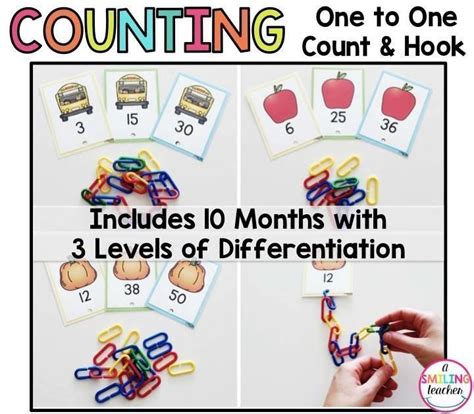 Counting One To One Bundle Count And Hook Math Stations Teaching