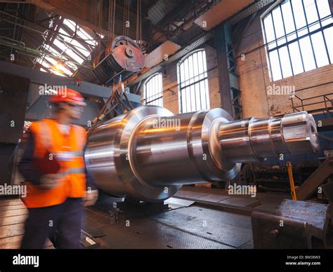 Engineer With Finished Steel Product Stock Photo Alamy