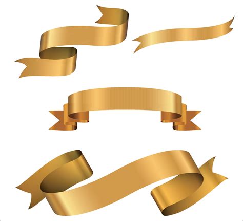 Banner Gold Clipart Png Image Gold Ribbon Vector Transparent Png The
