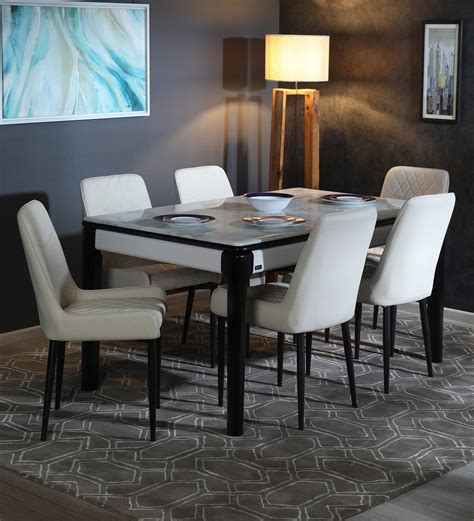 Modern 6 Seater Dining Table Set ~ Modern Design Rectangle Dining Room