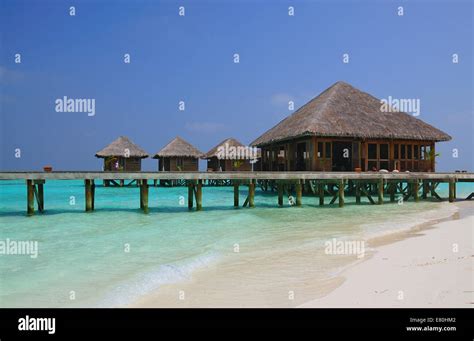 Meeru Maldives Water Villas Stock Photo Alamy