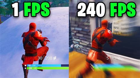 What It Feels Like To Play In 240 Fps Fortnite Frame Rate Comparison