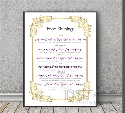 Printable Shabbat Blessings