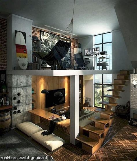 40 Awesome Small Loft Bedroom Ideas Loft Apartment Decorating Apartment Design Loft Interiors