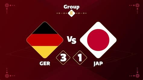 Premium Vector | Qatar 2022 competition germany vs japan match