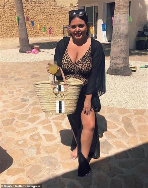 Scarlett Moffatt Dons A Leopard Print Swimsuit During Spanish Getaway Daily Mail Online