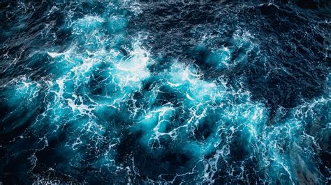 Download Wallpaper 2560x1440 Waves Foam Water Aerial View Widescreen