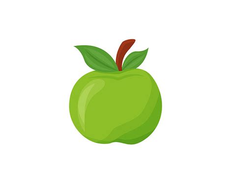 Green Apple Cartoon Vector Illustration By The Img ~ Epicpxls