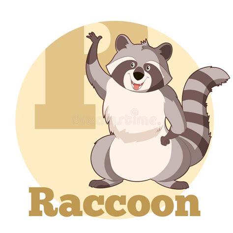 Abc Cartoon Raccoon Stock Vector Illustration Of Font 71834502