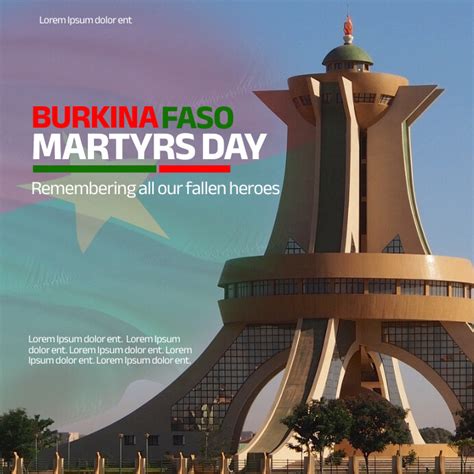Burkina Faso Martyr Day Celebrations Poster Template Postermywall