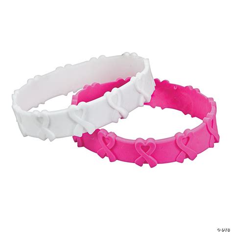3d Pink Ribbon Rubber Bracelets Oriental Trading