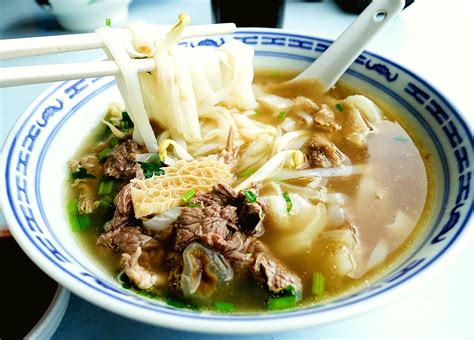 The majority of chinese who live here speak teowchew instead of the hokkien, which is commonly used on penang island. Nibong Tebal, Malaysia Beef noodles at Ah Teh Kopitiam ...