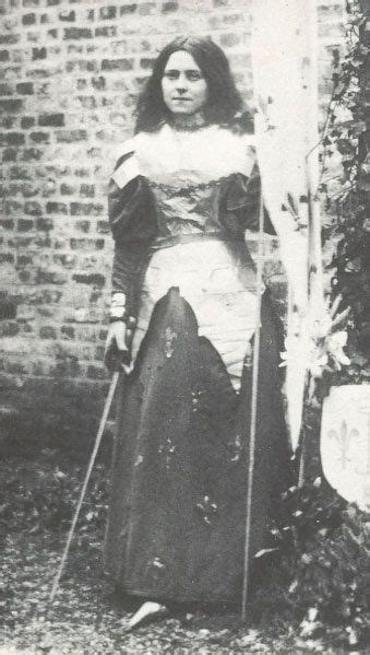 Saint Therese Dressed Up As Saint Joan Of Arc For A Play In Her Convent