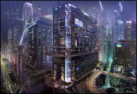 Ultra Modern Futuristic City Sci Fi City Sci Fi Environment