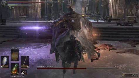 Dark Souls 3 Pontiff Sulyvahn Boss Fight Knight Build Youtube