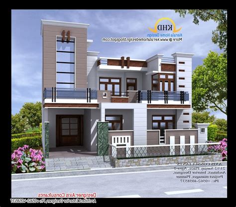 Front Elevation Of Indian House X Site Front Elevation March